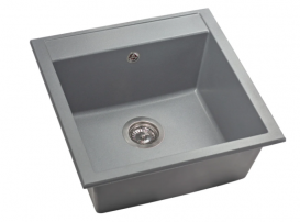 Мийка для кухні Miraggio Bodrum 510 врізна прямокутна з переливом матовий  gray 0000002