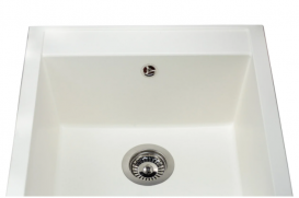 Мойка для кухни Miraggio Bodrum 510 врезная прямоугольная с переливом матовый white 0000006