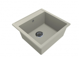 Мойка для кухни Miraggio Bodrum 510 врезная прямоугольная с переливом матовый jasmine 0000003