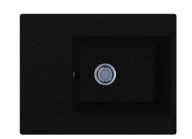 Мийка для кухні Miraggio Bodrum 64,9х50 см кварцовий пісок Mirastone total black 0002709