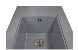 Мойка для кухни Miraggio Bodrum 650 врезная прямоугольная с крылом матовый gray 0000008