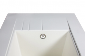 Мойка для кухни Miraggio Bodrum 650 врезная прямоугольная с переливом матовый white 0000012