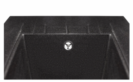 Мойка для кухни Miraggio Bodrum 650 врезная прямоугольная с переливом матовый black 0000007