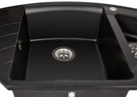 Мойка для кухни Miraggio Europe 1100x550x192 врезная с 2 чашами матовый Black 0000013