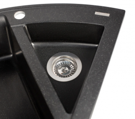 Мойка для кухни Miraggio Europe 1100x550x192 врезная с 2 чашами матовый Black 0000013