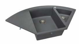 Мийка для кухні Miraggio Europe 1100x550x192 врізна з 2 чашами матовий Gray 0000014