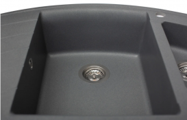 Мийка для кухні Miraggio Europe 1100x550x192 врізна з 2 чашами матовий Gray 0000014