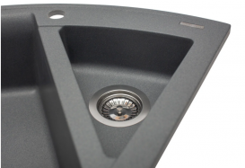 Мийка для кухні Miraggio Europe 1100x550x192 врізна з 2 чашами матовий Gray 0000014