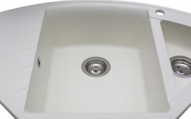 Мойка для кухни Miraggio Europe 1100x550x192 врезная с 2 чашами матовый White 0000018