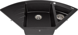 Мийка для кухні Miraggio Europe 1100x575x205 врізна з 2 чашами чорний 0002562