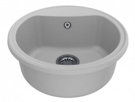 Мийка для кухні Miraggio Houston Ø49,5 см кварцовий пісок Mirastone білий 0000089