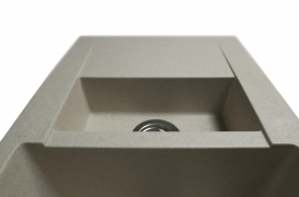 Мийка для кухні Miraggio La Pas врізна прямокутна з 2 чашами з переливом матовий Sand 0000022