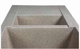 Мойка для кухни Miraggio La Pas врезная прямоугольная с 2 чашами с переливом матовый Terra 0000024