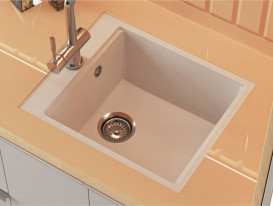 Мойка для кухни Miraggio Lagoon 41,9х50,8 см кварцевый песок Mirastone жасмин 0002219