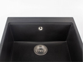 Мийка для кухні Miraggio Lagoon 54,1 х51, 1 см кварцовий пісок Mirastone чорний 0001039