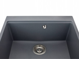 Мийка для кухні Miraggio Lagoon 54,1 х51, 1 см кварцовий пісок Mirastone сірий 0001140