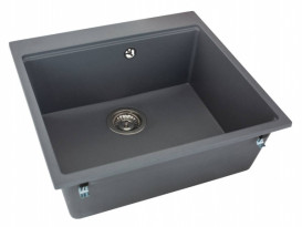 Мийка для кухні Miraggio Lagoon 54,1 х51, 1 см кварцовий пісок Mirastone сірий 0001140