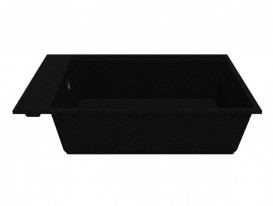 Мойка для кухни Miraggio Lagoon 76х46 см кварцевый песок Mirastone черный 0002248