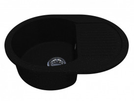 Мийка для кухні Miraggio Lagos 61,2х46,4 см кварцовий пісок Mirastone чорний 0000094