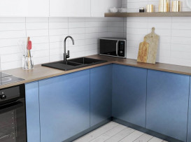 Мойка для кухни Miraggio LaPas 78,6х48,9 см кварцевый песок Mirastone total black 0002741