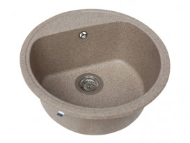 Мийка для кухні Miraggio Malibu Ø51,3 см кварцовий пісок Терра 0000030