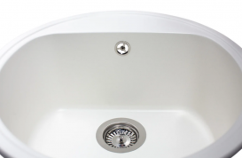 Мийка для кухні Miraggio Malibu 517x517x221 врізна кругла з переливом матовий White 0000031