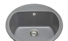 Мойка для кухни Miraggio Malibu 517x517x221 врезная круглая с переливом матовый Gray 0000027