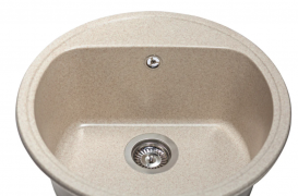 Мойка для кухни Miraggio Malibu 517x517x221 врезная круглая с переливом матовый Sand 0000029