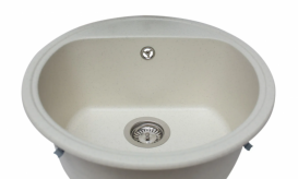 Мийка для кухні Miraggio Malibu 517x517x221 врізна кругла з переливом матовий Jasmine 0000028