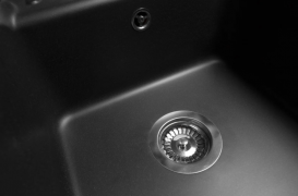 Мийка для кухні Miraggio Orlean врізна прямокутна з крилом з переливом матовий Black 0000033