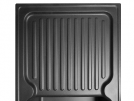 Мийка для кухні Miraggio Orlean врізна прямокутна з крилом з переливом матовий Black 0000033