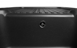 Мийка для кухні Miraggio Orlean врізна прямокутна з крилом з переливом матовий Black 0000033