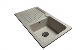 Мойка для кухни Miraggio Orlean врезная прямоугольная с крылом с переливом матовый Sand 0000036