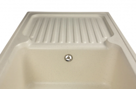 Мийка для кухні Miraggio Orlean врізна прямокутна з крилом з переливом матовий  Jasmine 0000035