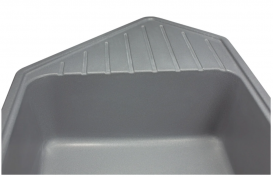 Мийка для кухні Miraggio Tirion врізна з 2 чашами з крилом матовий Gray 0000040