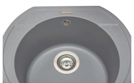 Мойка для кухни Miraggio Tuluza врезная круглая с переливом матовый Gray 0000046