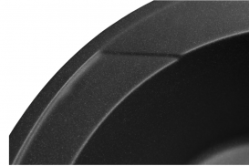 Мойка для кухни Miraggio Tuluza врезная круглая с переливом матовый Black 0000045