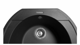 Мойка для кухни Miraggio Tuluza врезная круглая с переливом матовый Black 0000045