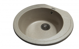 Мийка для кухні Miraggio Tuluza врізна кругла з переливом матовий Sand 0000048