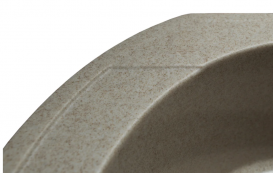 Мийка для кухні Miraggio Tuluza врізна кругла з переливом матовий Sand 0000048