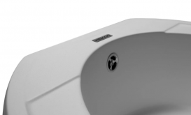 Мойка для кухни Miraggio Tuluza врезная круглая с переливом матовый White 0000050