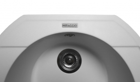 Мойка для кухни Miraggio Tuluza врезная круглая с переливом матовый White 0000050