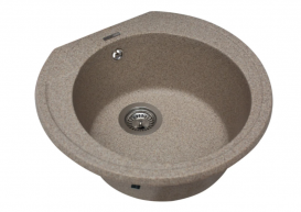 Мийка для кухні Miraggio Tuluza врізна кругла з переливом матовий Terra 0000049