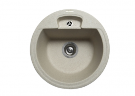 Мойка для кухни Miraggio Valencia врезная круглая с переливом матовый Sand 0000054