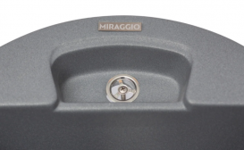 Мийка для кухні Miraggio Valencia врізна кругла з переливом матовий Gray 0000052