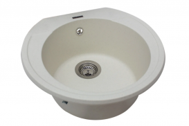 Мойка для кухни Miraggio Valencia врезная круглая с переливом матовый Jasmine 0000053