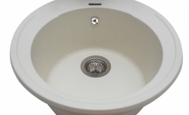Мойка для кухни Miraggio Valencia врезная круглая с переливом матовый Jasmine 0000053