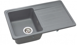 Мийка для кухні Miraggio Versal врізна прямокутна з крилом з переливом матовий  Gray 0000059