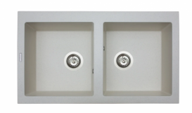 Мийка для кухні Miraggio Westeros 87x50x20 врізна з отвором переливу матовий Jasmine 0000066