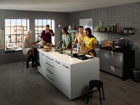 Мойка для кухни монтаж под столешницу Hansgrohe S51 S510-U770 SilicaTec серый камень 43434290